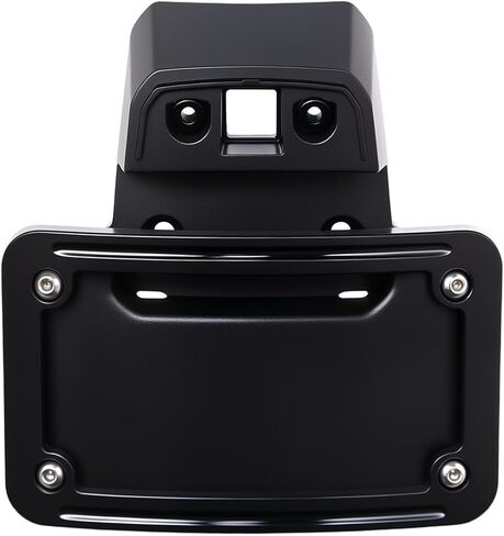 Motorcycle Curved Laydown License Plate Mount Bracket Compatible for Harley Touring Road Glide 2024 2025 FLHX FLTRX (Black) in Saudi Arabia