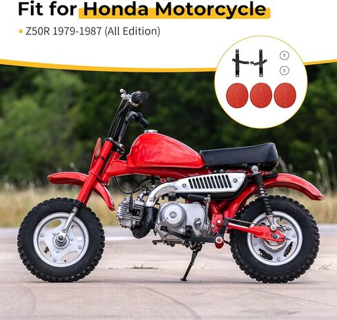 M MATI Red Number Plate Kit for Honda Z50R 1979-1987 Motorcycle 64113-116-690ZA 64111-181-000 64112-181-010 in Saudi Arabia