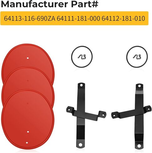 M MATI Red Number Plate Kit for Honda Z50R 1979-1987 Motorcycle 64113-116-690ZA 64111-181-000 64112-181-010 in Saudi Arabia