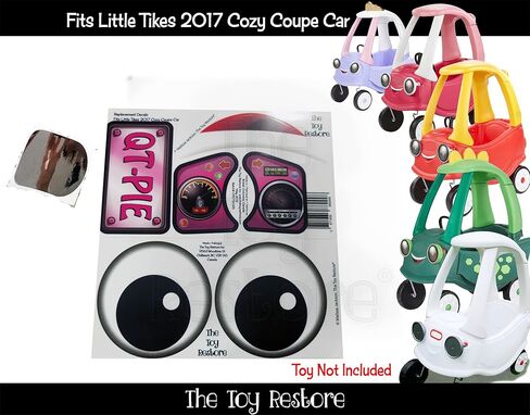 ملصقات بديلة من Toy Restore تناسب سيارة Little Tikes 2017 Cozy Coupe Car (أزرق مخضر) in Kuwait