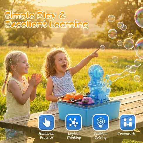 STEM Educational Toy Science Kits for Kids, Electric Bubble Machine, DIY Circuit Connections, Educational Fun Toy Gift for Children Boys Girls Ages 3 4 5 6 7 8 9 10 11 12 in Kuwait