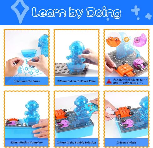 STEM Educational Toy Science Kits for Kids, Electric Bubble Machine, DIY Circuit Connections, Educational Fun Toy Gift for Children Boys Girls Ages 3 4 5 6 7 8 9 10 11 12 in Kuwait