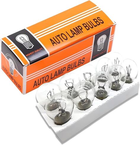 Shakas 10 PCS Brake Bulb, 1016 12 V 21/5 W High and Low Foot High Brightness Halogen Bulb, Waterproof Quartz Glass Indicator Light Replacement, Universal for Cars Marking Light (Transparent) in Saudi Arabia