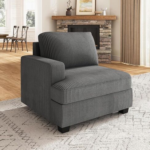Nolany Right Armrest for Modular Sectional Couch, Customizable Right Armrest for Sectional Sofa, Dark Grey in Saudi Arabia