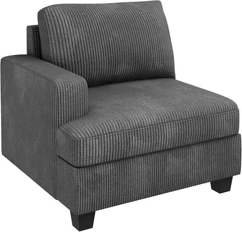 Nolany Right Armrest for Modular Sectional Couch, Customizable Right Armrest for Sectional Sofa, Dark Grey in Saudi Arabia