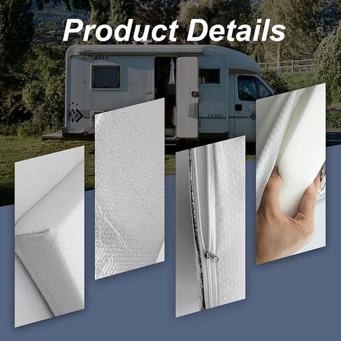 ESMING 1Pack 22"x14"x3" RV Skylight عازل، RV تنفيس عازل، RV غطاء كوة مع سطح عاكس، عزل RV مقاوم للماء، RV فتحة سقف كوة يعزل الضوء ويقلل الضوضاء in Kuwait