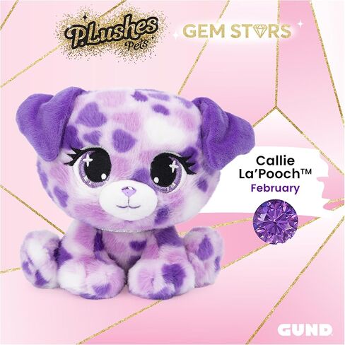 GUND P.Lushes Pets Gem Stars Collection, Sabrina Von Steubner Puppy Stuffed Animal, Pink/White, 6" in Saudi Arabia