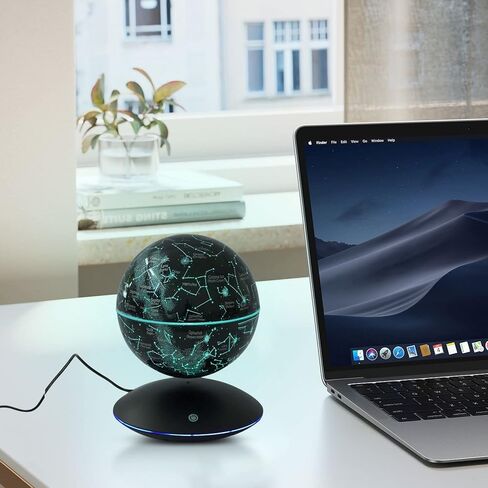 6 Inch Magnetic Levitating Globe with Dynamic 16-Color LED Light, Auto-Rotating Floating Constellation Ball, Cool Tech Gadget Gift for Men Women Kids, Educational Home Office Desk Decor in Saudi Arabia