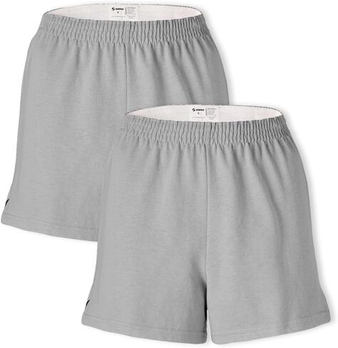 Soffe Womens Authentic Cheer Shorts, 3" Inseam, Neon Pink, Small (2-Pack) in Saudi Arabia