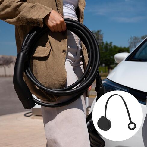 غطاء قابس شاحن EV، غطاء قابس شاحن EV من السيليكون لـ J1772 غطاء حماية لمنفذ الشحن بديل مقاوم للغبار ومقاوم للماء لـ J1772 لمحطة شحن السيارة والمنزل الداخلي والخارجي in Kuwait