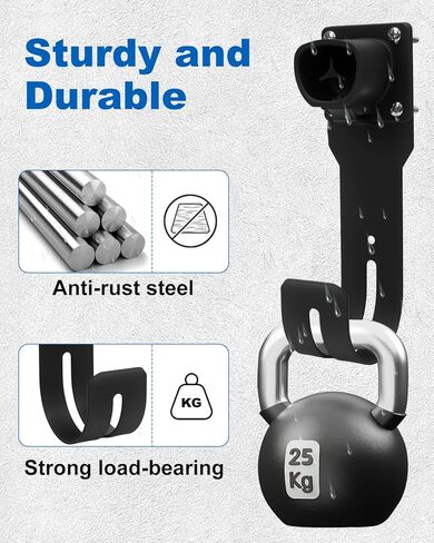 AutoEC Charger Holder Wall Mount Dock and J-Hook Compatible with Model 3/Y/X/S, Heavy Duty Steel EV Charging Cord Hanger Fit for NACS Connector in Kuwait