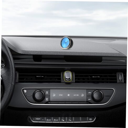 Zerodeko Luminous Car Interior Thermometer with Digital Quartz Clock Glow Dark Vehicle Dashboard Temperature Monitor for Accurate Real Cabin Reading Blue Display in Saudi Arabia