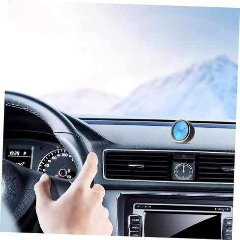 Zerodeko Luminous Car Interior Thermometer with Digital Quartz Clock Glow Dark Vehicle Dashboard Temperature Monitor for Accurate Real Cabin Reading Blue Display in Saudi Arabia