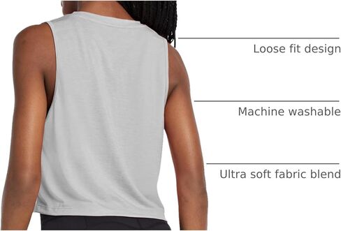 BALEAF Workout Tops for Women Crop Tank Top Quick Dry Athletic Gym Exercise Sleeveless Shirts Muscle Yoga Loose Fit 2-Pack Heather Gray XS in Saudi Arabia
