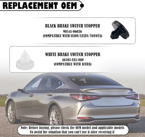 8PCS Car Brake Switch Stopper Replacement OEM 46505-SA5-000/90541-06036,Portable Brake Pedal Stop Pad Compatible with Scion/Lexus/Acura/Toyota,Professional Brakes Light Switch Stopper in Saudi Arabia