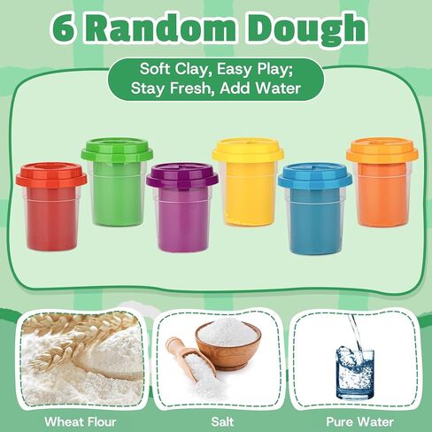 16 قطعة من مجموعات العجين للأطفال الذين تتراوح أعمارهم بين 3-4-8 سنوات، مجموعة لعب مصفف شعر متجر حلاق الحيوانات مع فرشاة شعر مقص مجفف الشعر، مجموعة أدوات عجينة الحرف الفنية، إبداعات لعب هدية للأولاد والبنات in Kuwait