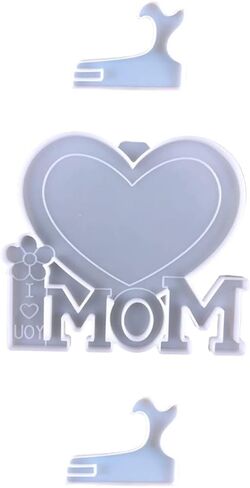 1set Silicone Epoxy Photo Frame Mold for Mother's Day Heart-Shaped Picture Frame Casting Mold Bases for Crafting in Saudi Arabia