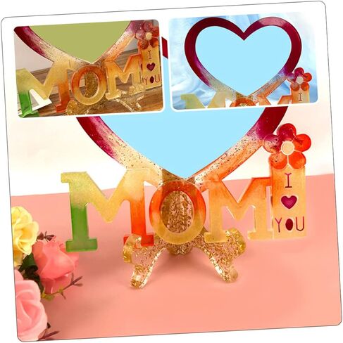 1set Silicone Epoxy Photo Frame Mold for Mother's Day Heart-Shaped Picture Frame Casting Mold Bases for Crafting in Saudi Arabia