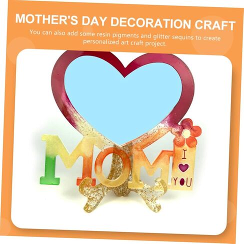 1set Silicone Epoxy Photo Frame Mold for Mother's Day Heart-Shaped Picture Frame Casting Mold Bases for Crafting in Saudi Arabia