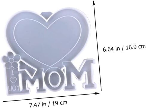 1set Silicone Epoxy Photo Frame Mold for Mother's Day Heart-Shaped Picture Frame Casting Mold Bases for Crafting in Saudi Arabia