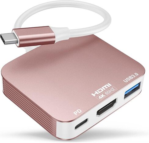 محول USB C إلى HDMI، محول Vilcome من النوع C إلى HDMI متعدد المنافذ مع منفذ USB من النوع C PD ومنفذ USB 3.0، محول HDMI إلى USB C لأجهزة MacBook Pro/Air، Ipad Pro/Air، Dell XPS 13/15 in Saudi Arabia
