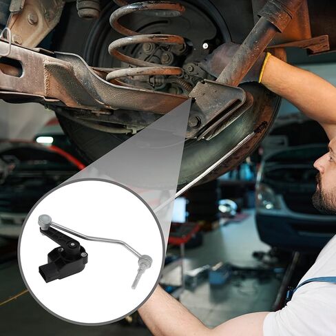 Air Suspension Ride Height Level Sensor No.3W0941286C - Car Front Right Headlight Level Sensor - for Bentley for Continental GT Metal Black - 1 Pc in Saudi Arabia