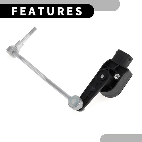 Air Suspension Ride Height Level Sensor No.3W0941286C - Car Front Right Headlight Level Sensor - for Bentley for Continental GT Metal Black - 1 Pc in Saudi Arabia