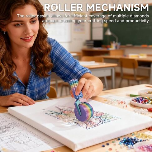 2 Pcs Diamond Art Roller Detachable Diamond Painting Tools Accessories,Easy-Grip Hand Roller Essential DIY Craft Tool for Rhinestone Embroidery in Saudi Arabia
