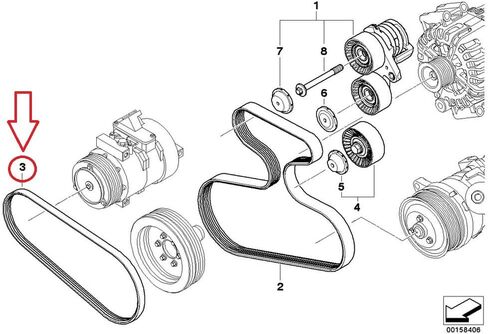 BMW X5 E70 AC Drive Belt in Saudi Arabia