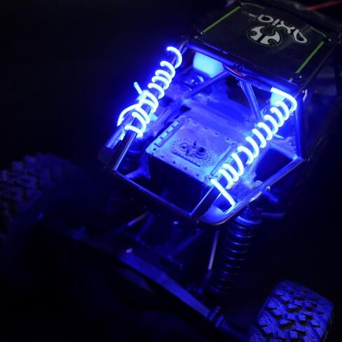 شريط إضاءة LED مرن قابل للقص متعدد الألوان (290 مم) لـ 1/24 1/18 RC Crawlers SCX24 TRX4M FCX24 FCX18 أجزاء الترقية (أزرق) in Kuwait