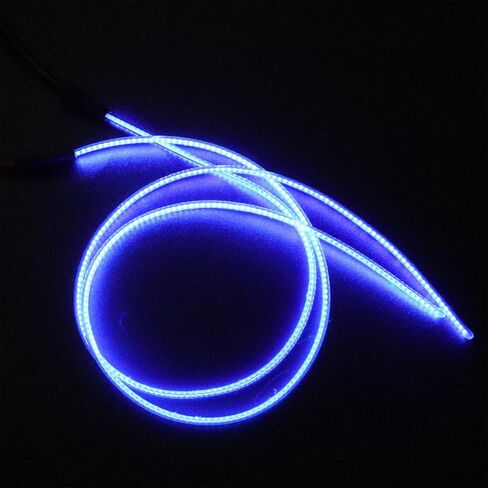 شريط إضاءة LED مرن قابل للقص متعدد الألوان (290 مم) لـ 1/24 1/18 RC Crawlers SCX24 TRX4M FCX24 FCX18 أجزاء الترقية (أزرق) in Kuwait