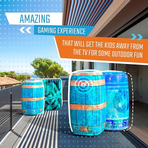 عوائق Skywin لحروب اللعب - 8 قطع قابلة للنفخ سهلة الإعداد متوافقة مع Nerf Gun Party ولعبة Laser Tag - عوائق المعركة رائعة للمأوى (8 قطع برتقالية) in Kuwait