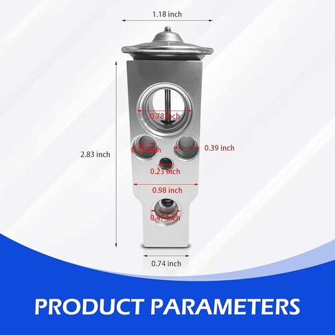 Car Air Conditioner Expansion Valve, Aluminum Steam Engine A/C Expansion Valve, Universal Car Air Conditioning Parts, Compatible with Lexus, Jaguar, Honda, T0yota, Land Rover, Subaru (Silver) in Saudi Arabia