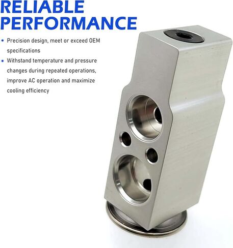 Car Air Conditioner Expansion Valve, Aluminum Steam Engine A/C Expansion Valve, Universal Car Air Conditioning Parts, Compatible with Lexus, Jaguar, Honda, T0yota, Land Rover, Subaru (Silver) in Saudi Arabia