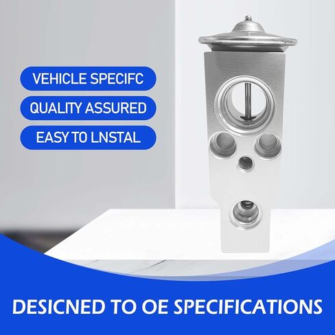 Car Air Conditioner Expansion Valve, Aluminum Steam Engine A/C Expansion Valve, Universal Car Air Conditioning Parts, Compatible with Lexus, Jaguar, Honda, T0yota, Land Rover, Subaru (Silver) in Saudi Arabia