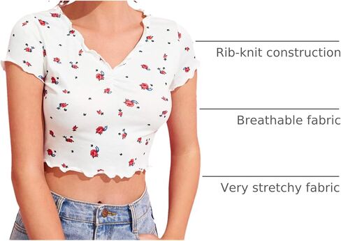 تي شيرت SweatyRocks النسائي الأساسي قصير الأكمام ورقبة دائرية in Kuwait