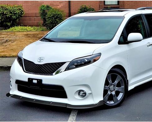 3 Pieces Front Bumper Lip Spoiler Splitter Side Body Kit Trim Protection Compatible with 2011-2017 Toyota Sienna SE Model, 2012 2013 2014 2015 2016 (Painted Carbon Style) in Saudi Arabia
