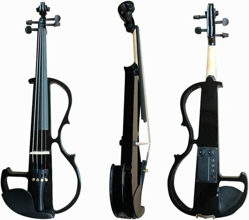 مجموعة كمان احترافية كمان إلكتروني ملون 4/4 مبتدئين يعزفون على آلة وترية (أزرق) in Kuwait