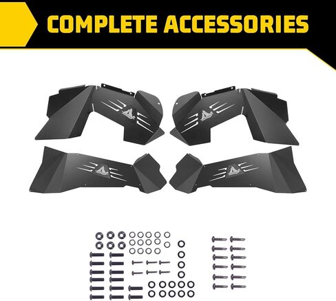 Front & Rear Inner Fender Liners Compatible with Jeep Wrangler 2007-2018 JK JKU 2/4 Door, Heavy Duty Off-Road Black Steel Pair of Inner Fender Liners Flares 4 PCS in Saudi Arabia
