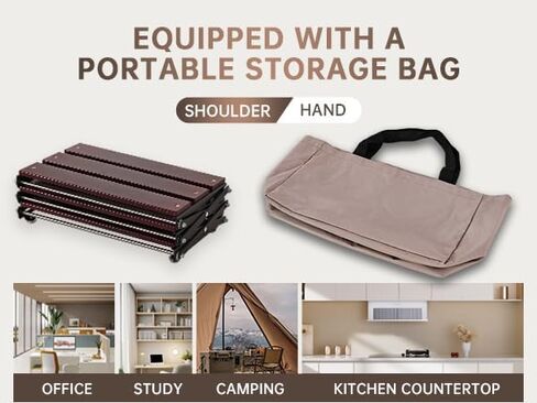 منظم أرفف المكتب 3 طبقات من الخشب المضغوط منظم مكتبي للتخزين بإطار معدني منظم أرفف المكتب، خشب الجوز in Kuwait