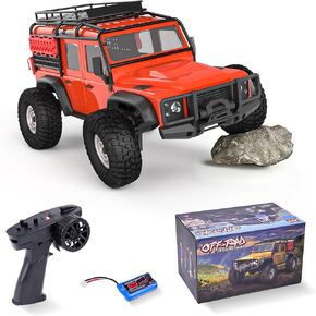 1:18 Rock Crawler 4WD Off Road RC Monster Truck with 2-Speed Gearbox Yellow in Saudi Arabia