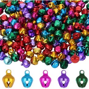 200 قطعة من أجراس الحرف اليدوية مقاس 1/2 بوصة أجراس عيد الميلاد جرس صغير لصياغة ديكورات صغيرة للحرف اليدوية الصغيرة لتزيين عيد الميلاد، المنزل، الحيوانات الأليفة، الحفلات، المهرجانات، DIY (متعدد الألوان) in Kuwait