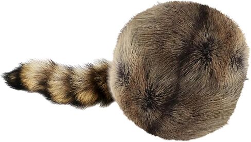 Faux Fur Raccoon Hat with Tail and Ears Faux Coonskin Cap Novelty Raccoon Tail Hat for Adult in Saudi Arabia
