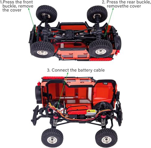 Cheerwing 1:18 Rock Crawler 2.4Ghz Car 4WD Off Road RC Monster Truck with Two-Speed Gearbox Hobby RC Car for Adults (Red) in Saudi Arabia