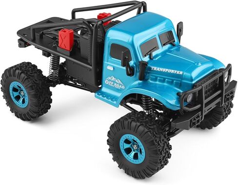 1:18 Scale RC Rock Crawler, 2.4GHz 4WD High Torque Remote Control Off-Road Truck with LED Lights, 7.4V Rechargeable All-Terrain Climbing Vehicle for Adult Hobbyists in Saudi Arabia