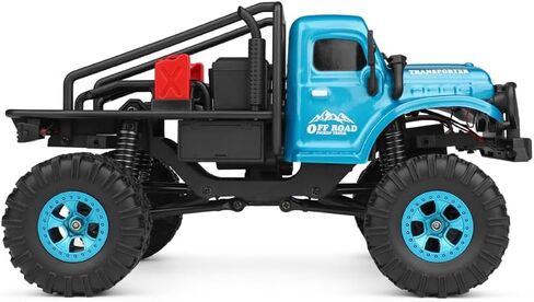 1:18 Scale RC Rock Crawler, 2.4GHz 4WD High Torque Remote Control Off-Road Truck with LED Lights, 7.4V Rechargeable All-Terrain Climbing Vehicle for Adult Hobbyists in Saudi Arabia