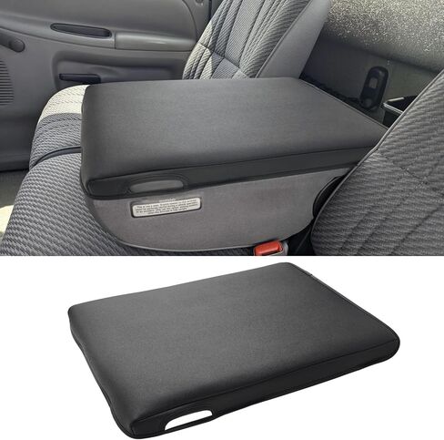 غطاء مسند ذراع وحدة التحكم المركزية لـ 2007 2008 2009 2010 2011 2012 2013 Chevy Silverado & Tahoe & Suburban، GMC Sierra، ملحقات شاحنة وسادة مسند الذراع المصنوعة من الجلد النباتي (وحدة تحكم مقعد القفز فقط) in Kuwait