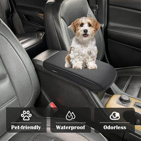 غطاء مسند ذراع وحدة التحكم المركزية لـ 2007 2008 2009 2010 2011 2012 2013 Chevy Silverado & Tahoe & Suburban، GMC Sierra، ملحقات شاحنة وسادة مسند الذراع المصنوعة من الجلد النباتي (وحدة تحكم مقعد القفز فقط) in Kuwait