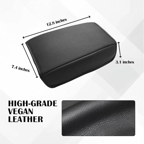 Center Console Armrest Cover for 2007 2008 2009 2010 2011 2012 2013 Chevy Silverado & Tahoe & Suburban, GMC Sierra, Vegan Leather Arm Rest Cushion Truck Accessories (Jump Seat Console Only) in Saudi Arabia