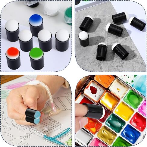 30 Pcs Finger Daubers Sponge for Painting, Face Make Up Painting Sponges for Crafting DIY, Stamping Ink, Stencil Sponges for Card Making in Saudi Arabia